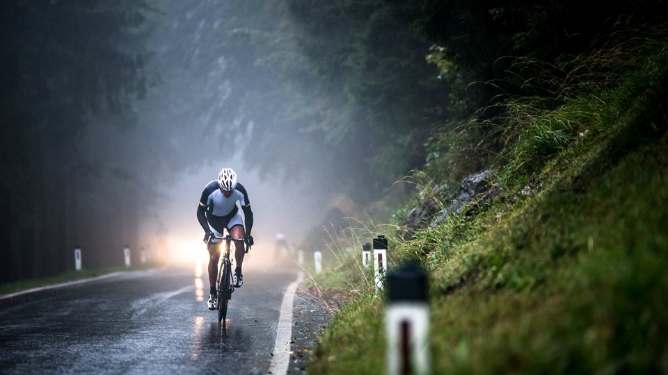 cycling in the rain